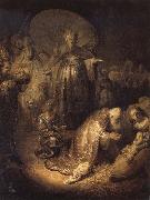 REMBRANDT Harmenszoon van Rijn The Adoration of The Magi painting